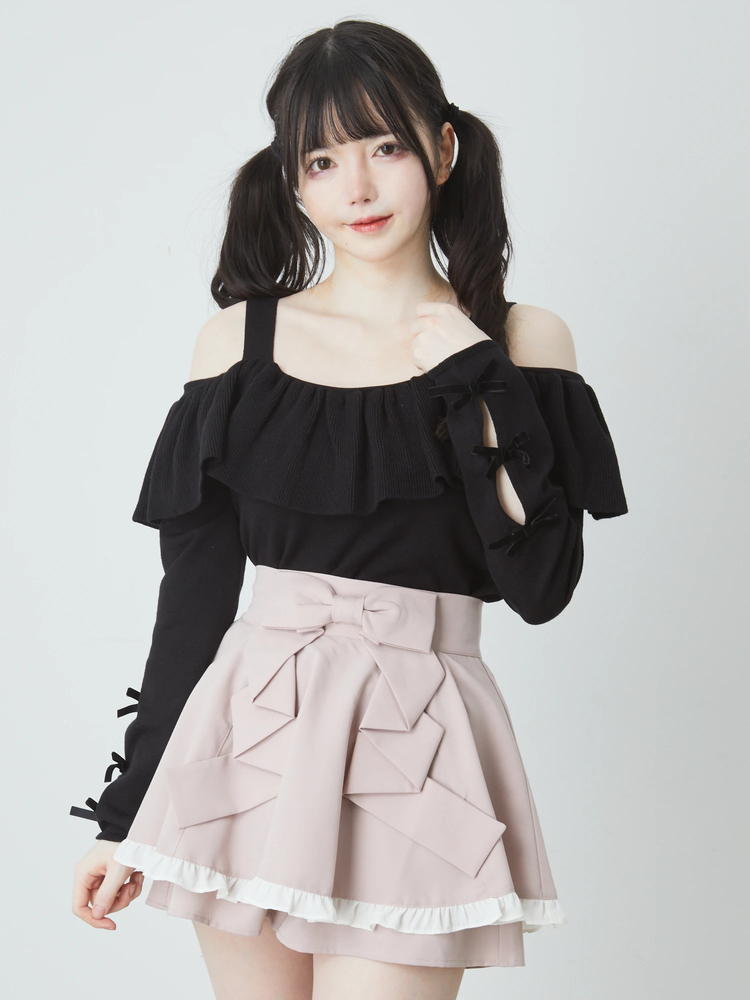 現在開催中のキャンペーン＆お得情報 オフショルフリルニットTOPS - Rouge(アンクルージュ)の Ank 棚・シェルフ・ラック