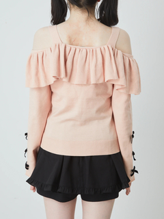 オフショルフリルニットTOPS