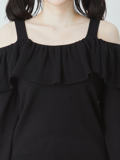 オフショルフリルニットTOPS