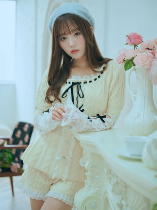 ペプラムケーブルニットSetup - Ank Rouge(アンクルージュ)の