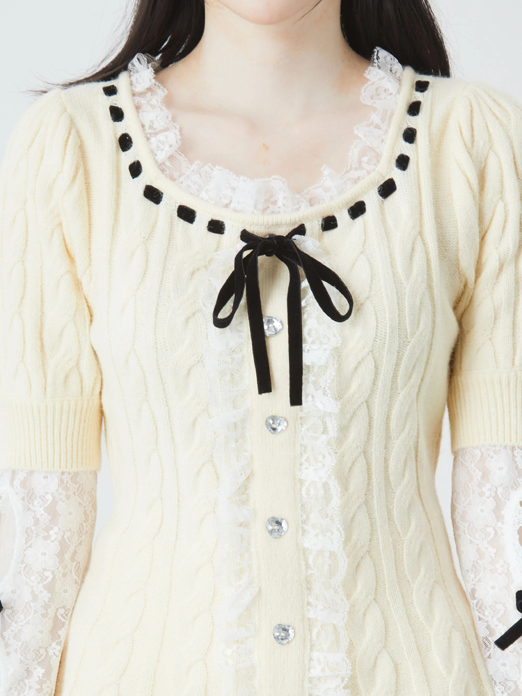 AP STUDIO ベージュ リブニットケープ　 フリーサイズ　完売品 AP STUDIO（エーピーストゥディオ）の「リブニットケープ