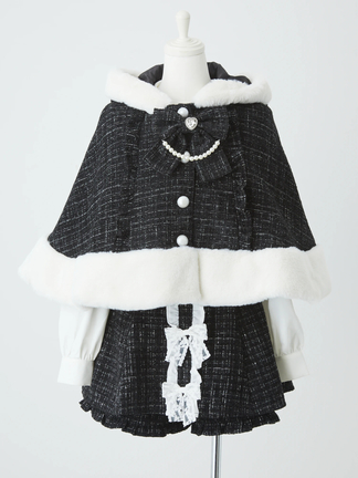 くまちゃんキラキラツイードポンチョ - Ank Rouge(アンクルージュ)の