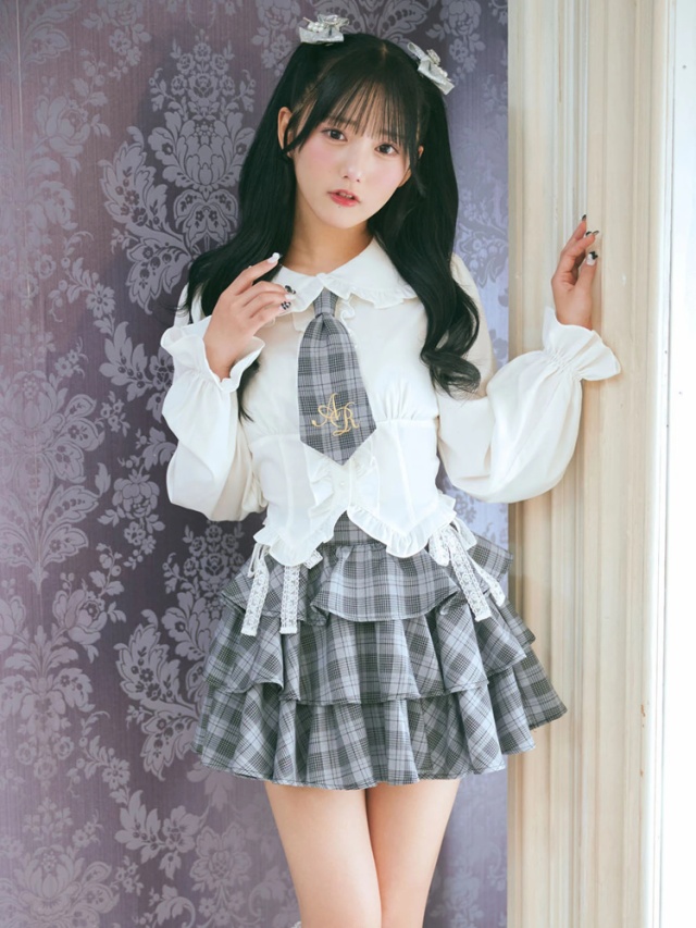 レースリボンティアードスカパン - Ank Rouge(アンクルージュ)の  