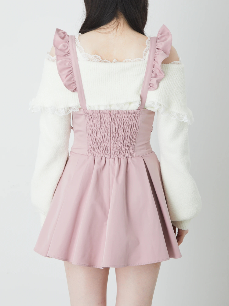 Ank Rouge ビジューリボンファーコート ピンク ♡ Ank Rouge アンクルージュ ビジューファーコート ピンク リボン