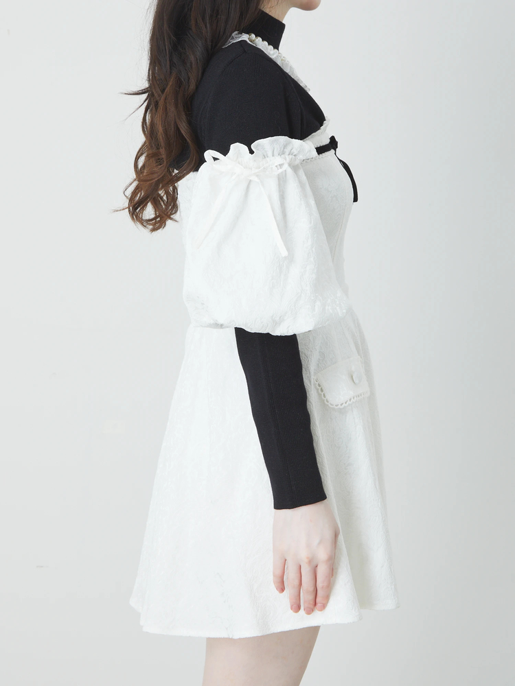 ank rouge ジャガードオフショルワンピース ブルー ジャガードオフショルワンピース - Ank Rouge(アンクルージュ)の