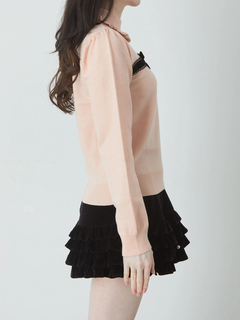 フロントベロアリボンニットTOPS