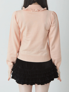 フロントベロアリボンニットTOPS