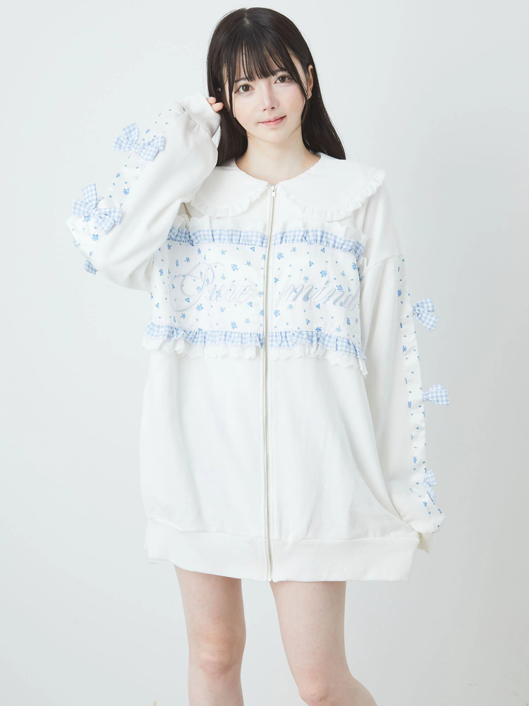 ホットセール - アートトラベルシューズ お花裏毛ジャージ - Ank Rouge(アンクルージュ)のパーカ 服＆ファッション小物