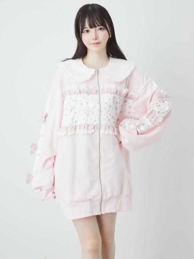 お花裏毛ジャージ - Ank Rouge(アンクルージュ)のパーカ｜ファッション  