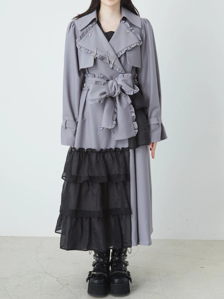 オーガンジーティアードトレンチコート - Ank Rouge(アンクルージュ)の