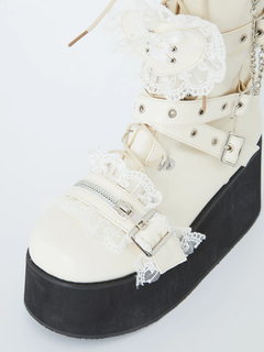 Bemqinハート付き厚底ブーツ