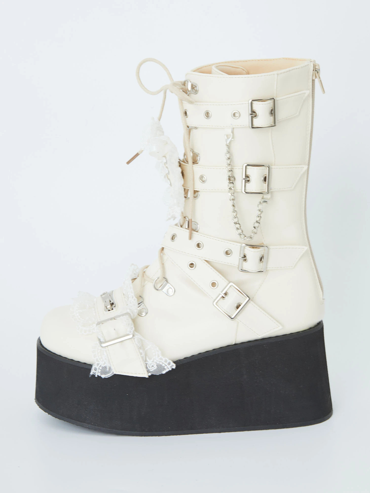 Bemqinハート付き厚底ブーツ - Ank Rouge(アンクルージュ)のブーツ