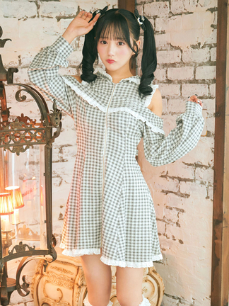 チェックパーカーOP - Ank Rouge(アンクルージュ)のワンピース