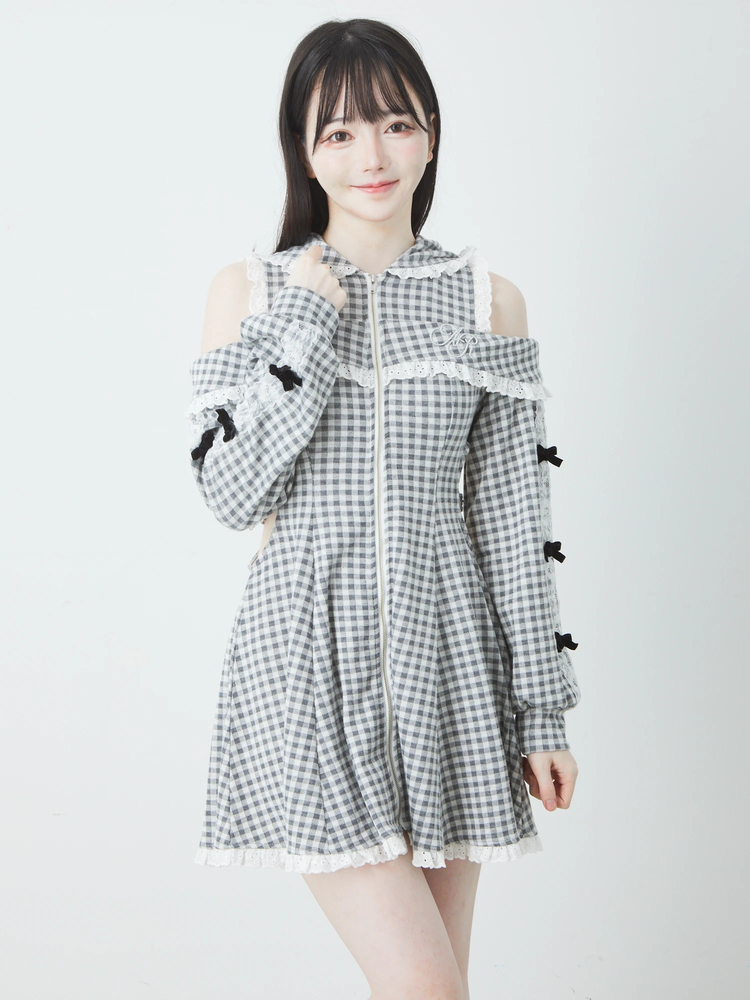 チェックパーカーOP - Ank Rouge(アンクルージュ)のワンピース
