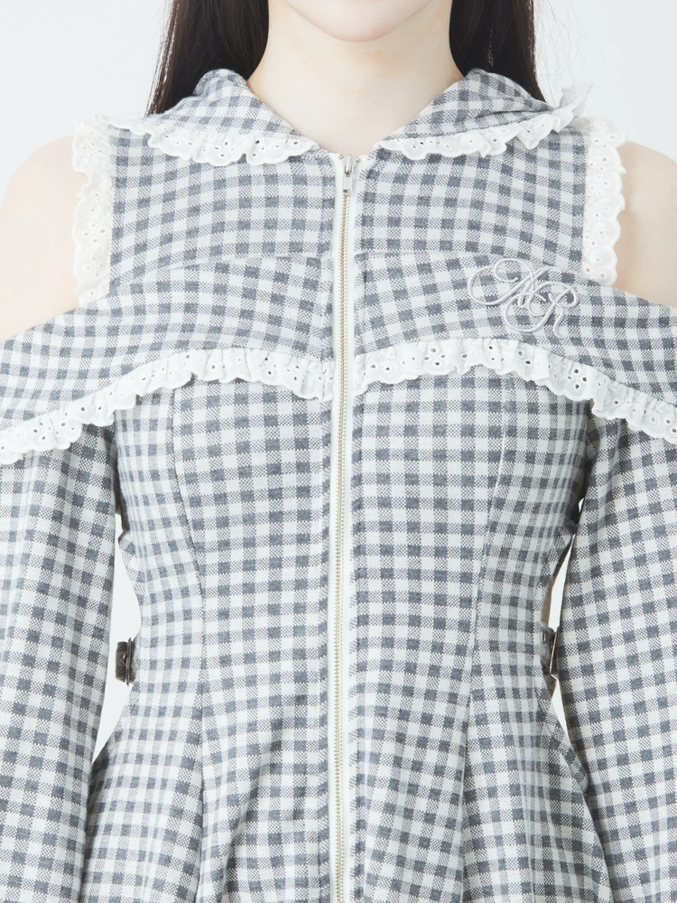 チェックパーカーOP - Ank Rouge(アンクルージュ)のワンピース