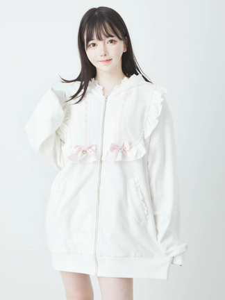 アンクルージュ パーカー 袖きらきらスクエアカラーパーカー - Ank Rouge(アンクルージュ)の