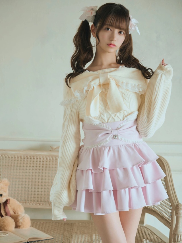 ネコちゃんティアードスカパン - Ank Rouge(アンクルージュ)のショート  