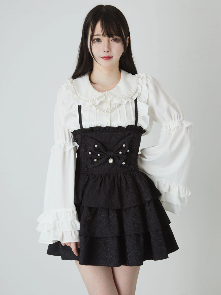 Ank Rouge コルセットティアードJSK ブラック コルセットティアードJSK - Ank Rouge(アンクルージュ)の
