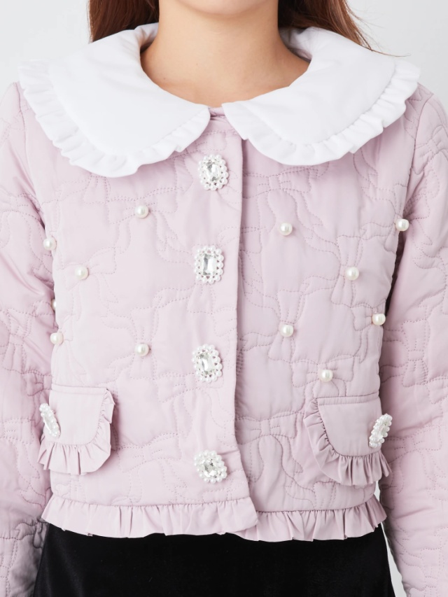 リボンキルティングアウター - Ank Rouge(アンクルージュ)のコート  