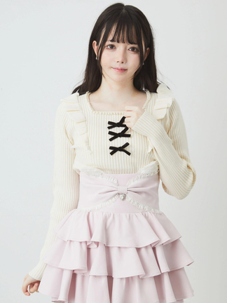 送料無料 店舗 3つリボンニットTOPS - Ank Rouge(アンクルージュ)のニット トップス