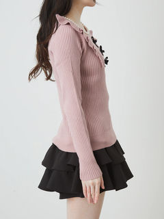 3つリボンニットTOPS