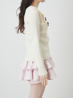 3つリボンニットTOPS