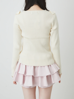 3つリボンニットTOPS