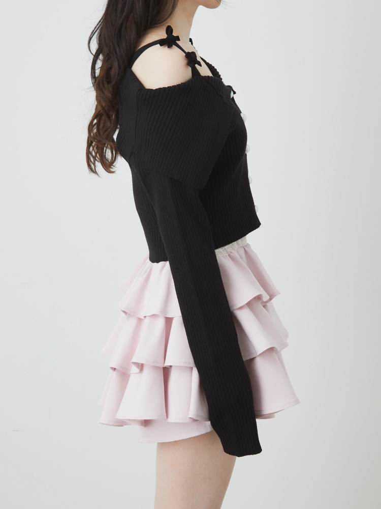 オフショルミニリボンTOPS - Ank Rouge(アンクルージュ)のニット