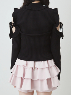 肩あきフリルリボンTOPS