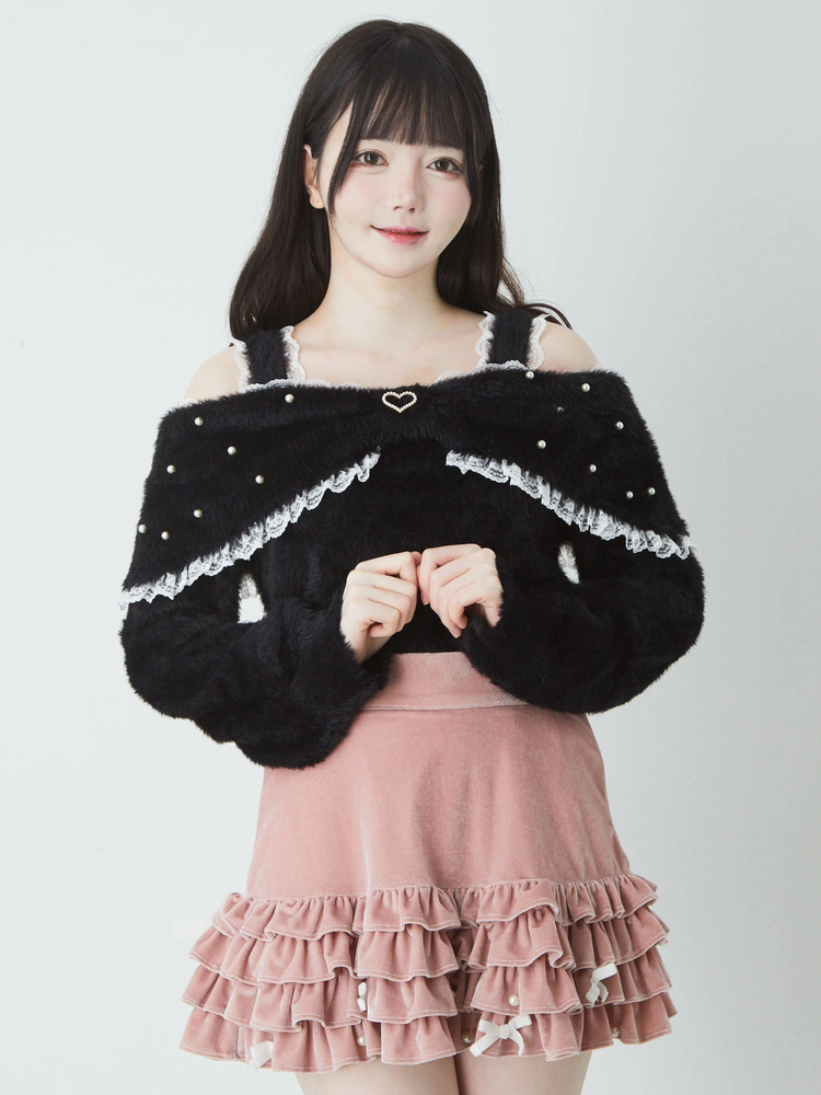 おリボンオフショルニットプルオーバー - Ank Rouge(アンクルージュ)の