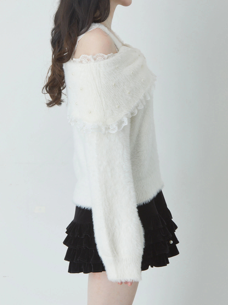 Ank Rouge オフショルダーリボンニットワンピース オフショルリボンニットワンピース - Ank Rouge(アンクルージュ