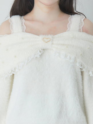 Ank Rouge おリボンオフショルニットプルオーバー おリボンオフショルニットプルオーバー - Ank Rouge(アン