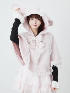 うさちゃんレースポンチョ