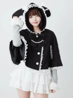 うさちゃんレースポンチョ