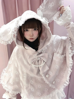 うさちゃんレースポンチョ