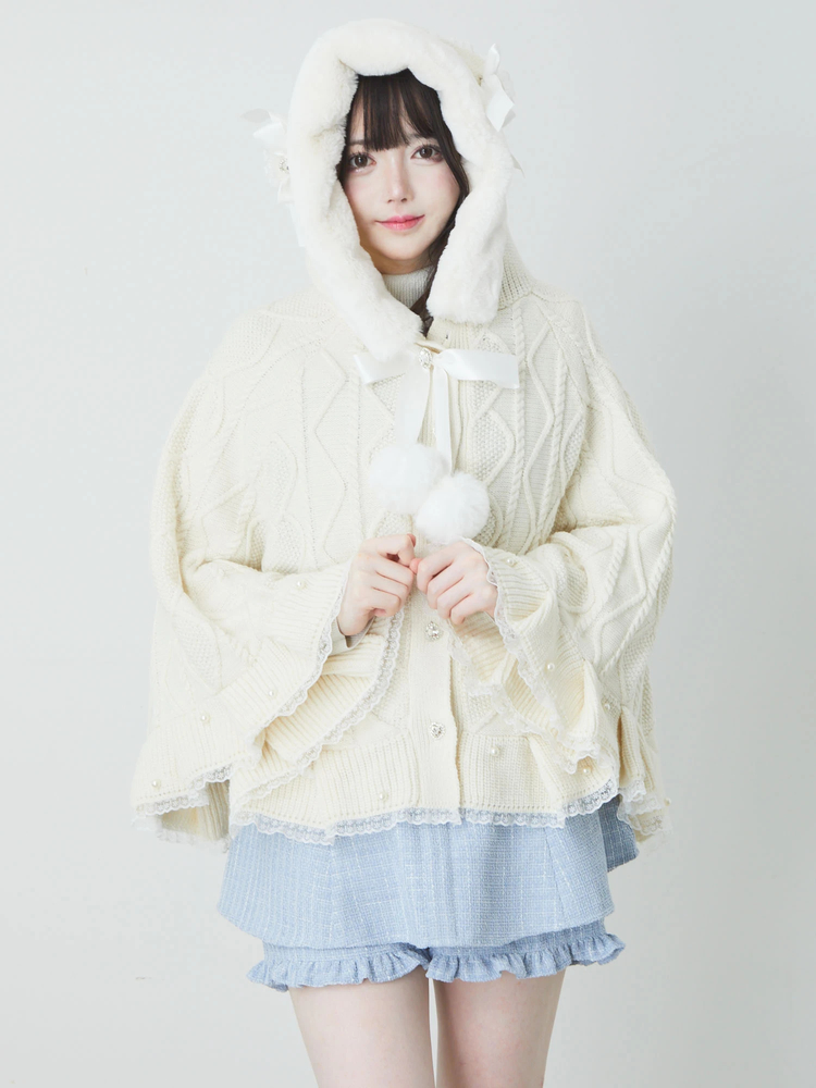 新品タグ付き★ベイクルーズAP STUDIO リブニットケープ ☆美品☆AP STUDIO リブニットケープ グレー apstudio - 小物