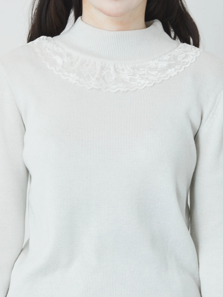 新品♡クレージュロゴニット　40 モノグラムラメニットTOPS - Ank Rouge(アンクルージュ)のニット