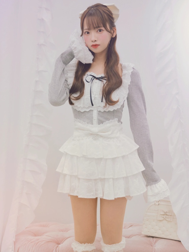 コットンレーススカパン - Ank Rouge(アンクルージュ)のショートパンツ  