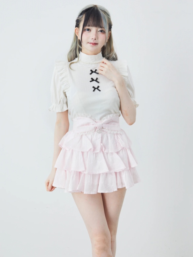 コットンレーススカパン - Ank Rouge(アンクルージュ)のショートパンツ  