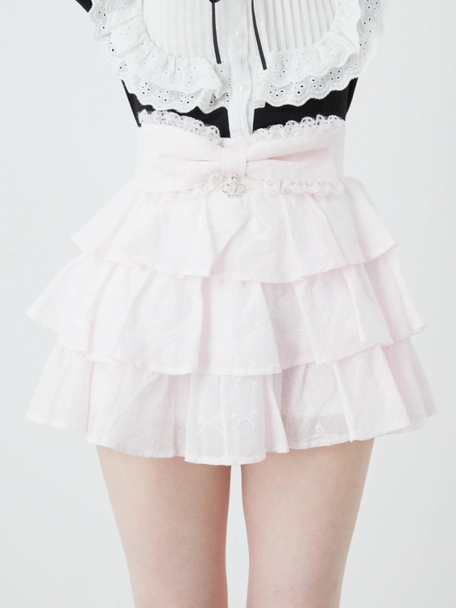 コットンレーススカパン - Ank Rouge(アンクルージュ)のショートパンツ  