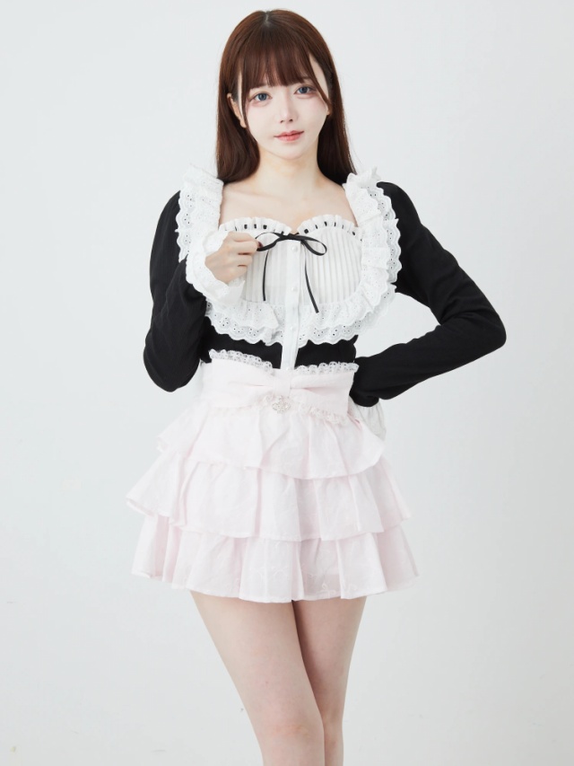 コットンレーススカパン - Ank Rouge(アンクルージュ)のショートパンツ  