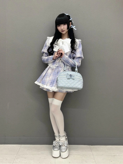 チェックプリンセススリーブTOPS