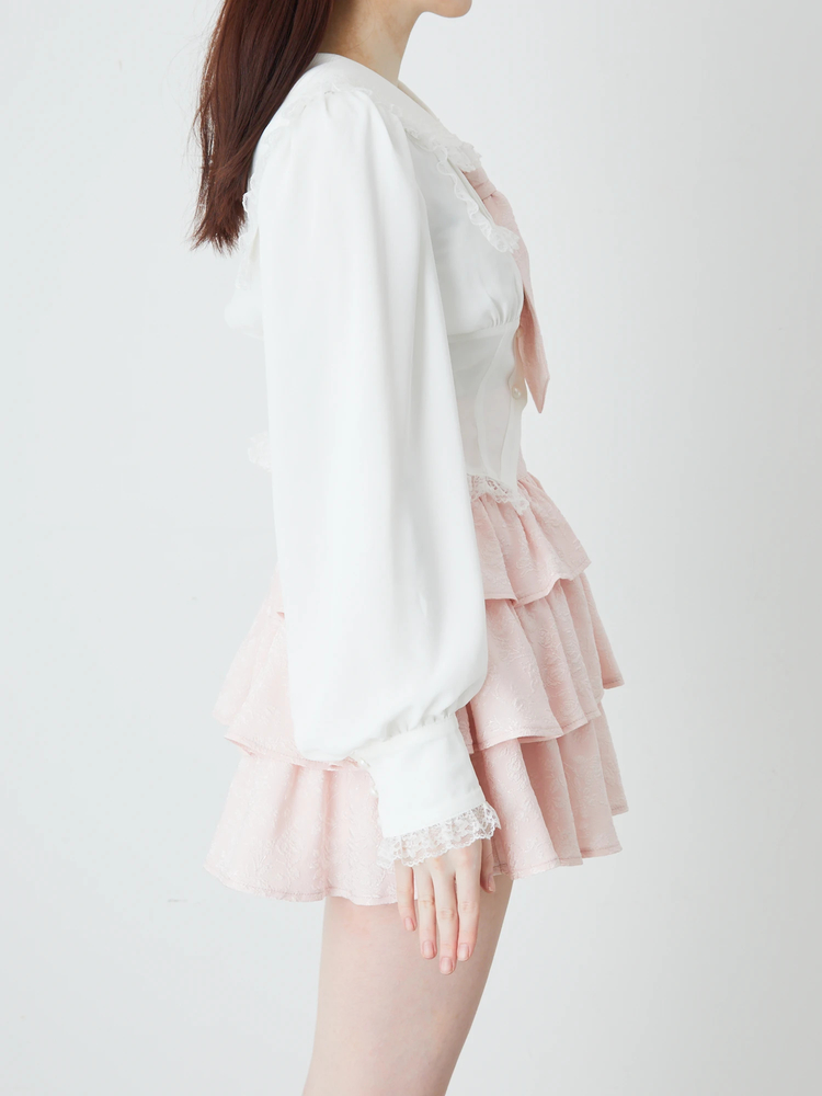 ジャガードネクタイセーラーブラウス - Ank Rouge(アンクルージュ)の