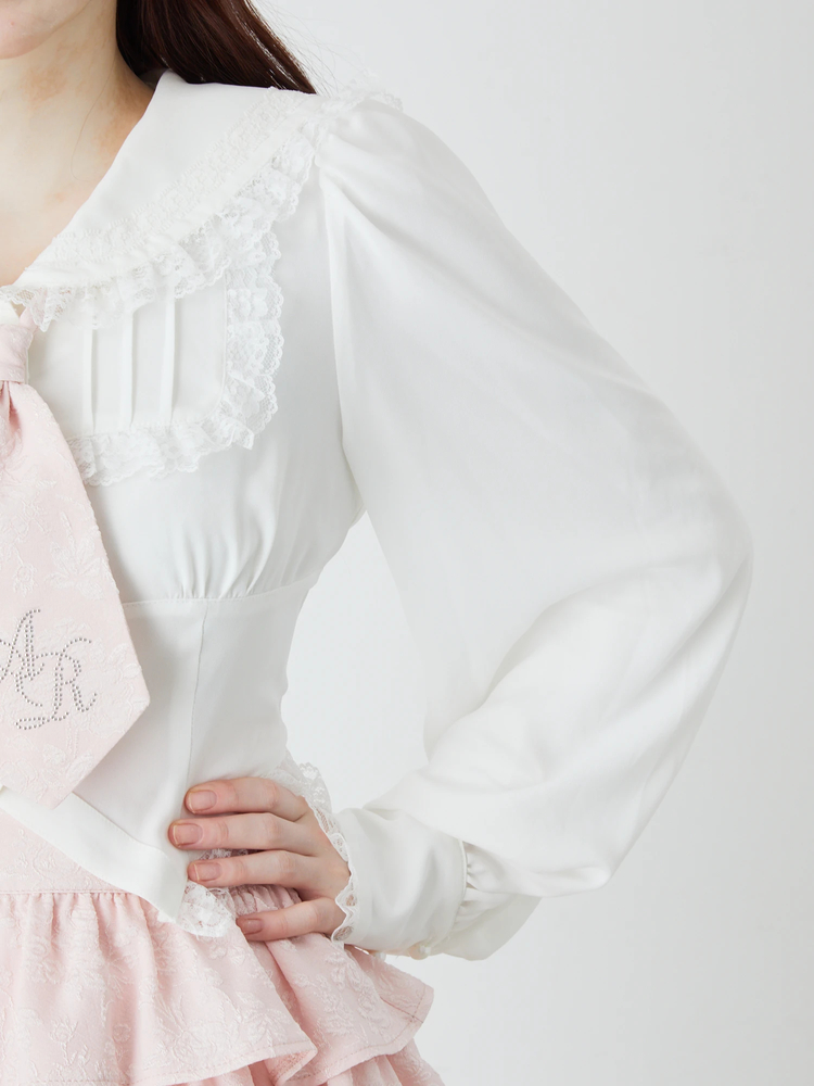 alice auaa セーラーガーゼシャツ ネクタイ付き alice auaa セーラーガーゼシャツ ネクタイ付き 【公式通販】