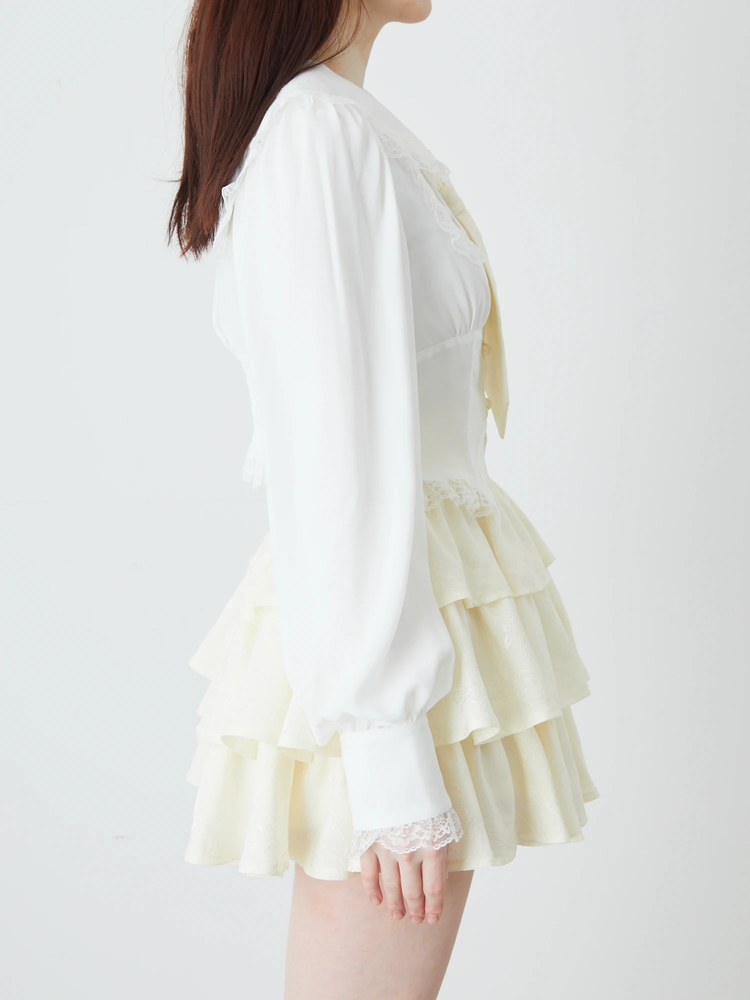 ジャガードネクタイセーラーブラウス - Ank Rouge(アンクルージュ)の