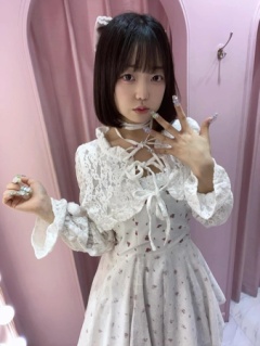 リボンとお花のキャミワンピース