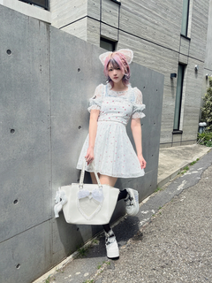 リボンとお花のキャミワンピース