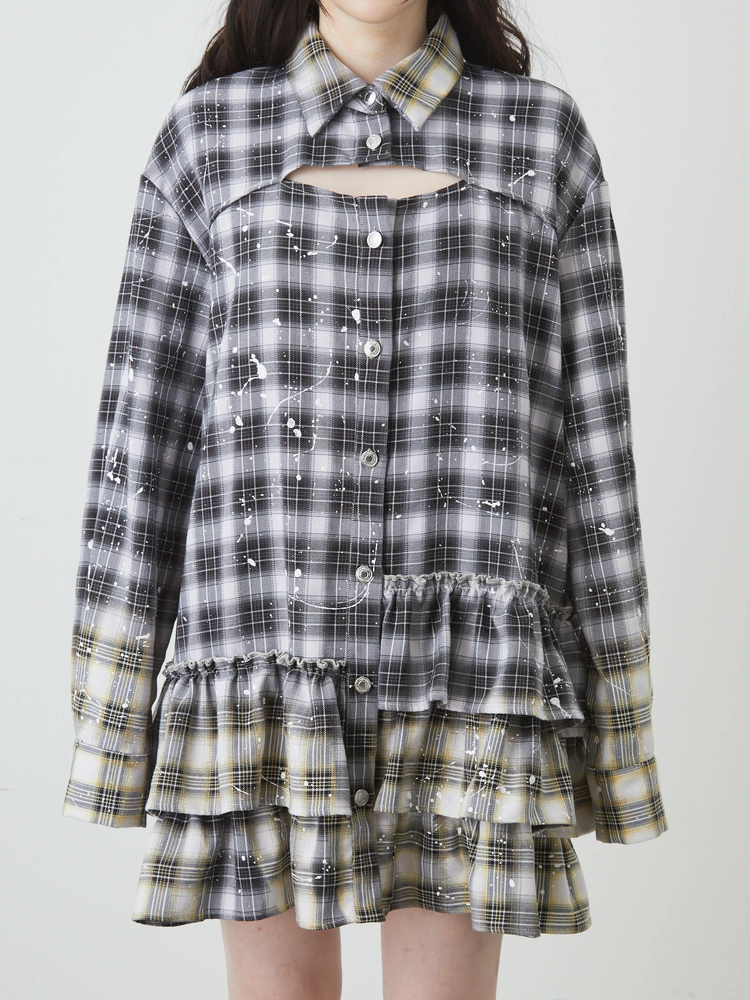 BemqinブリーチチェックシャツOP - Ank Rouge(アンクルージュ)のシャツ