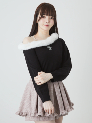♡Ank Rouge 明日カノ フリルプルオーバー スウェットワンピース♡ ♡Ank Rouge 明日カノ フリルプルオーバー スウェットワンピース