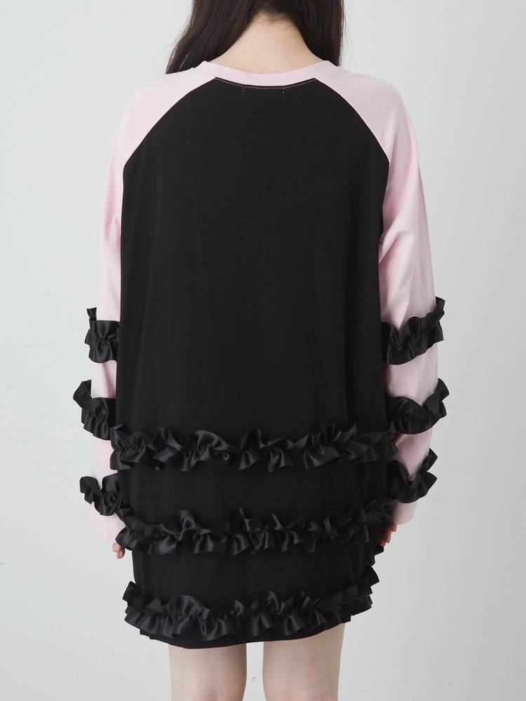 Ank Rouge ケーキフリフリロンTE ピンク クロ ケーキフリフリロンTE - Ank Rouge(アンクルージュ)のTシャツ